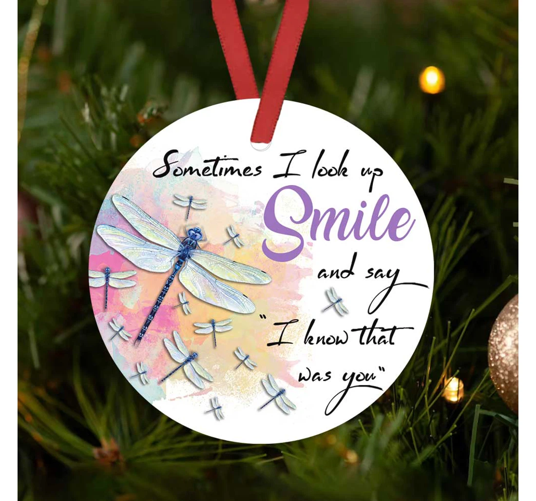 Dragonfly Memorial Acaa2810003z Circle Ornament MDF Ornament