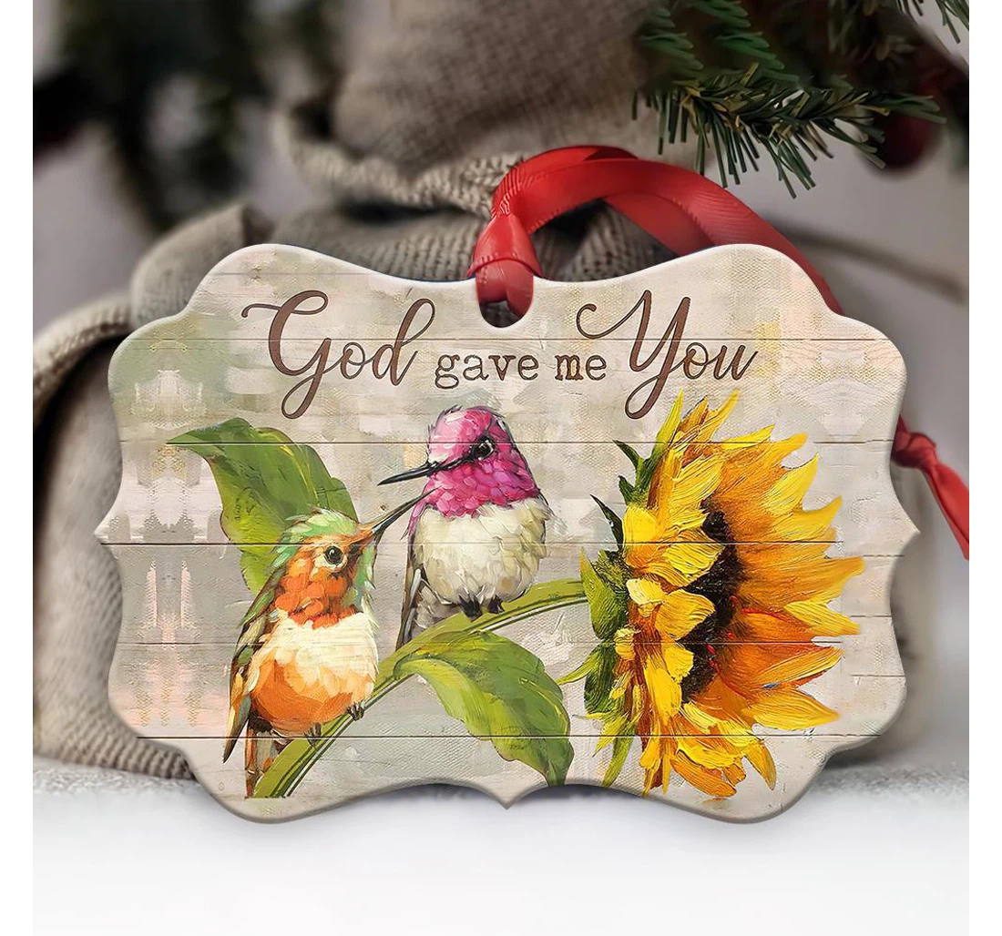 Hummingbird Couple Faith Wood Style Bgrz2710015z Ornament MDF Ornament