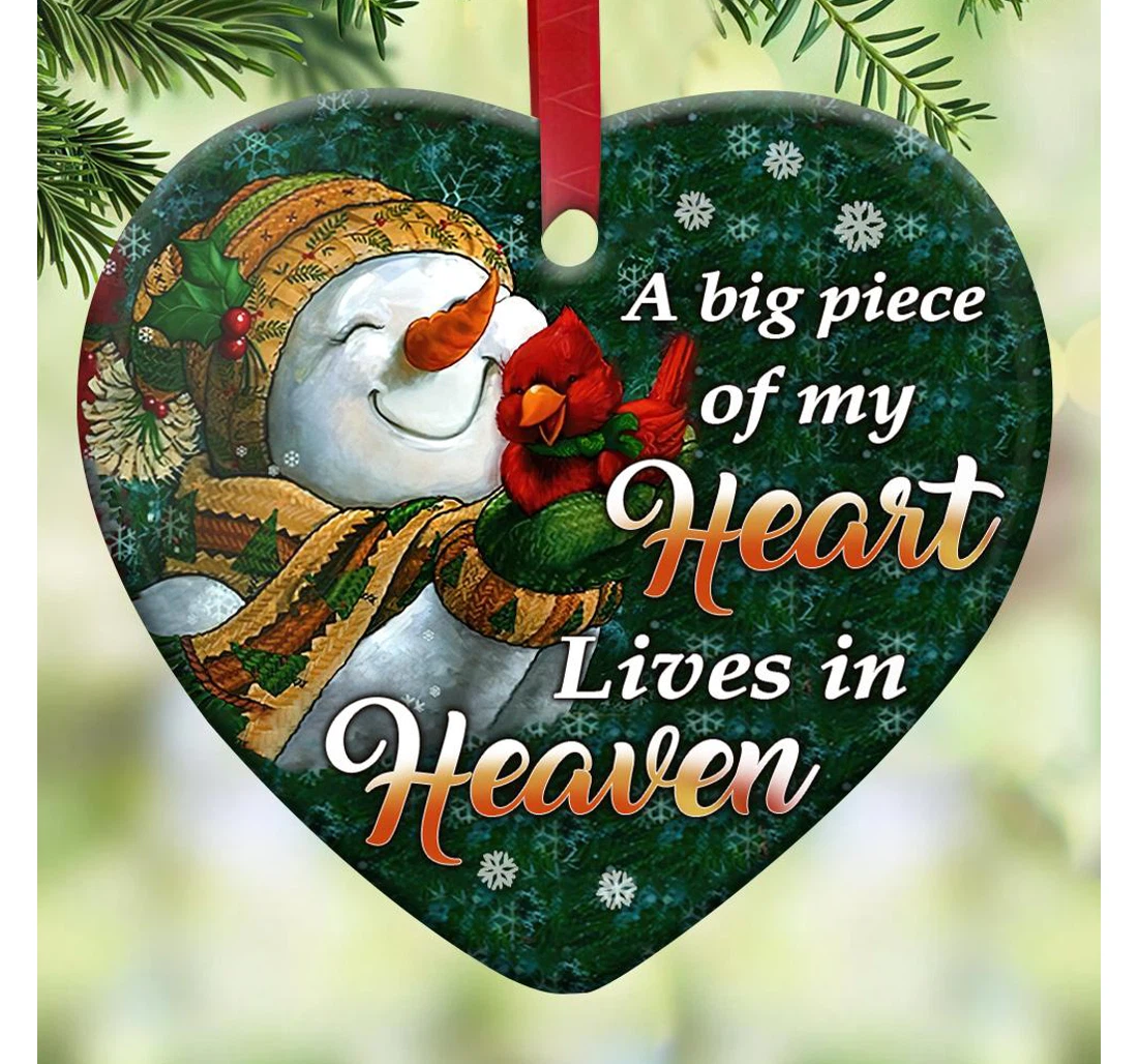 Snowman Memorial Hhqz2010012z Heart Ornament MDF Ornament