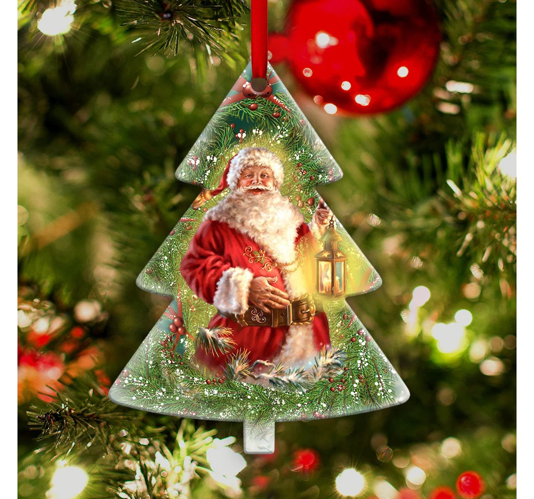 Santa Anqz0210009z Tree Shaped Ornament MDF Ornament