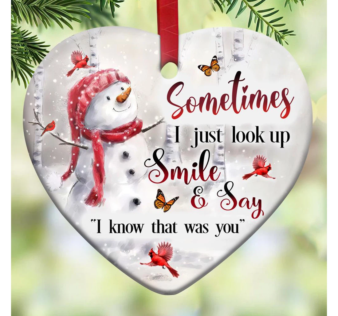 Snowman Memorial Hhqz2010005z Heart Ornament MDF Ornament