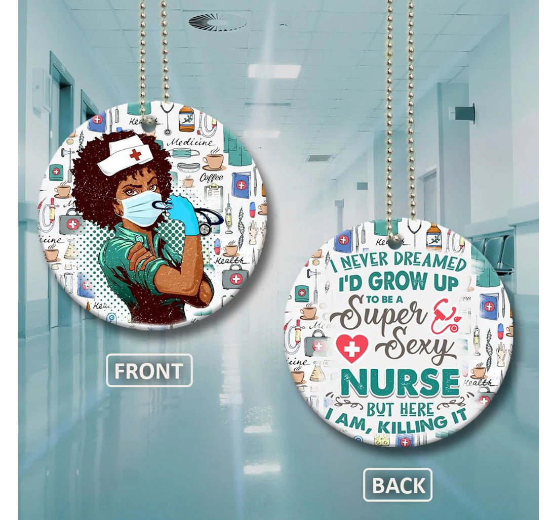 Awesome Nurse Adaa0810002z Circle Ornament MDF Ornament