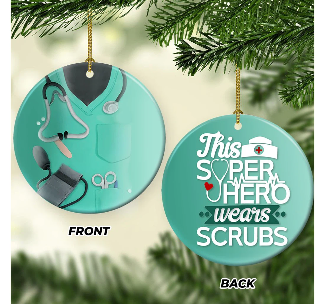 Nurse Scrubs Aegb0810005z Circle Ornament MDF Ornament