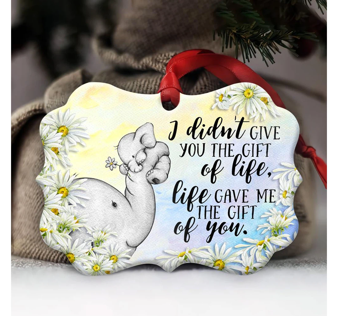 Elephant Family Life Give Me The Gift Of You Quaz2710004z Ornament MDF Ornament