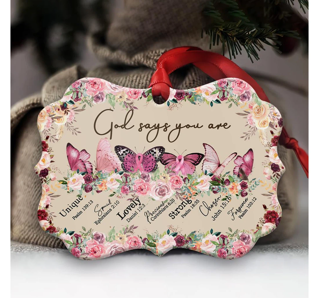 Butterfly Brc Breast Cancer Awareness Adaa1910016z Ornament MDF Ornament