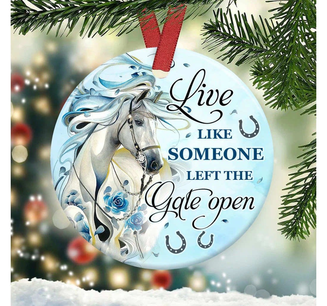 Horse Lover Bgrz2210005z Circle Ornament MDF Ornament