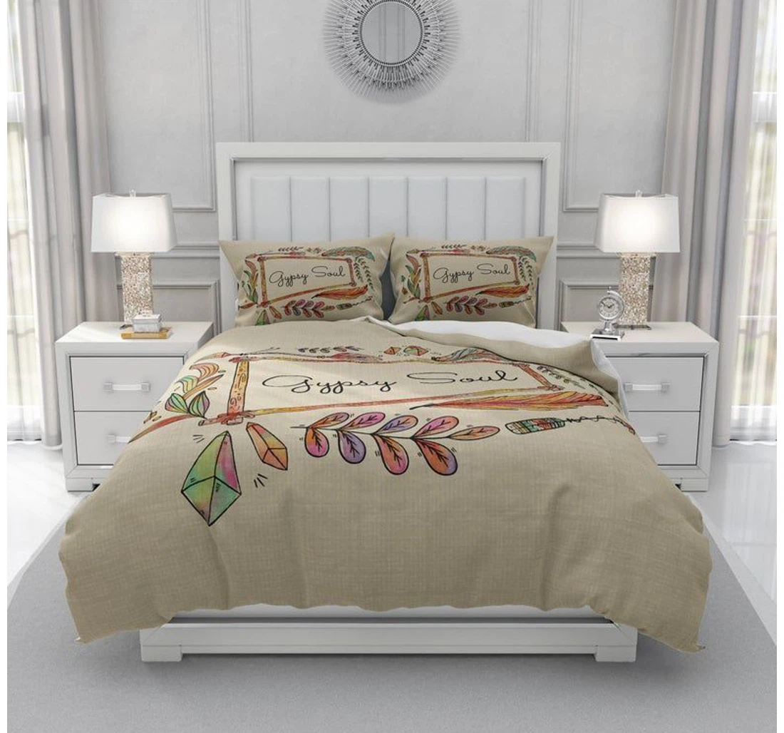 Personalized Bedding Set - Gypsy Soul Cotton Spread Included 1 Ultra Soft Duvet Cover or Quilt and 2 Lightweight Breathe Pillowcases