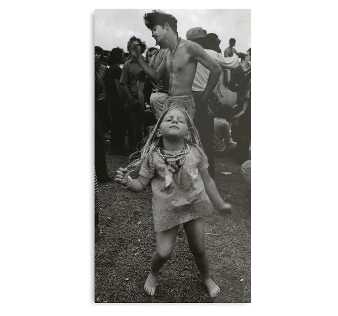 Poster, Canvas - Woodstock Vibes Hippie Girls Love Music Dance Indie The Print Framed Wall Art