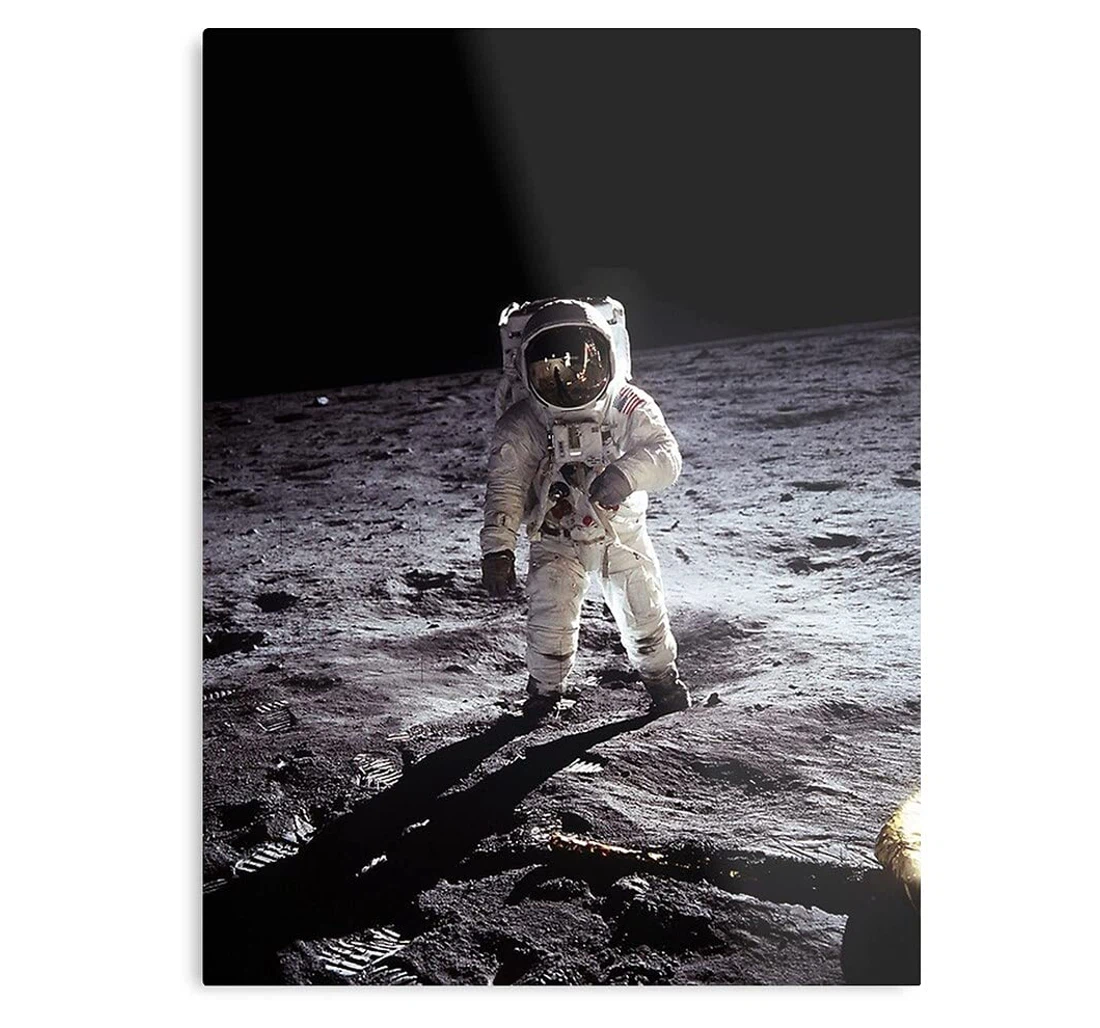 Poster, Canvas - Nasa Buzz 11 Usa Apollo Moon Astronaut Aldrin Neil Armstrong The Print Framed Wall Art