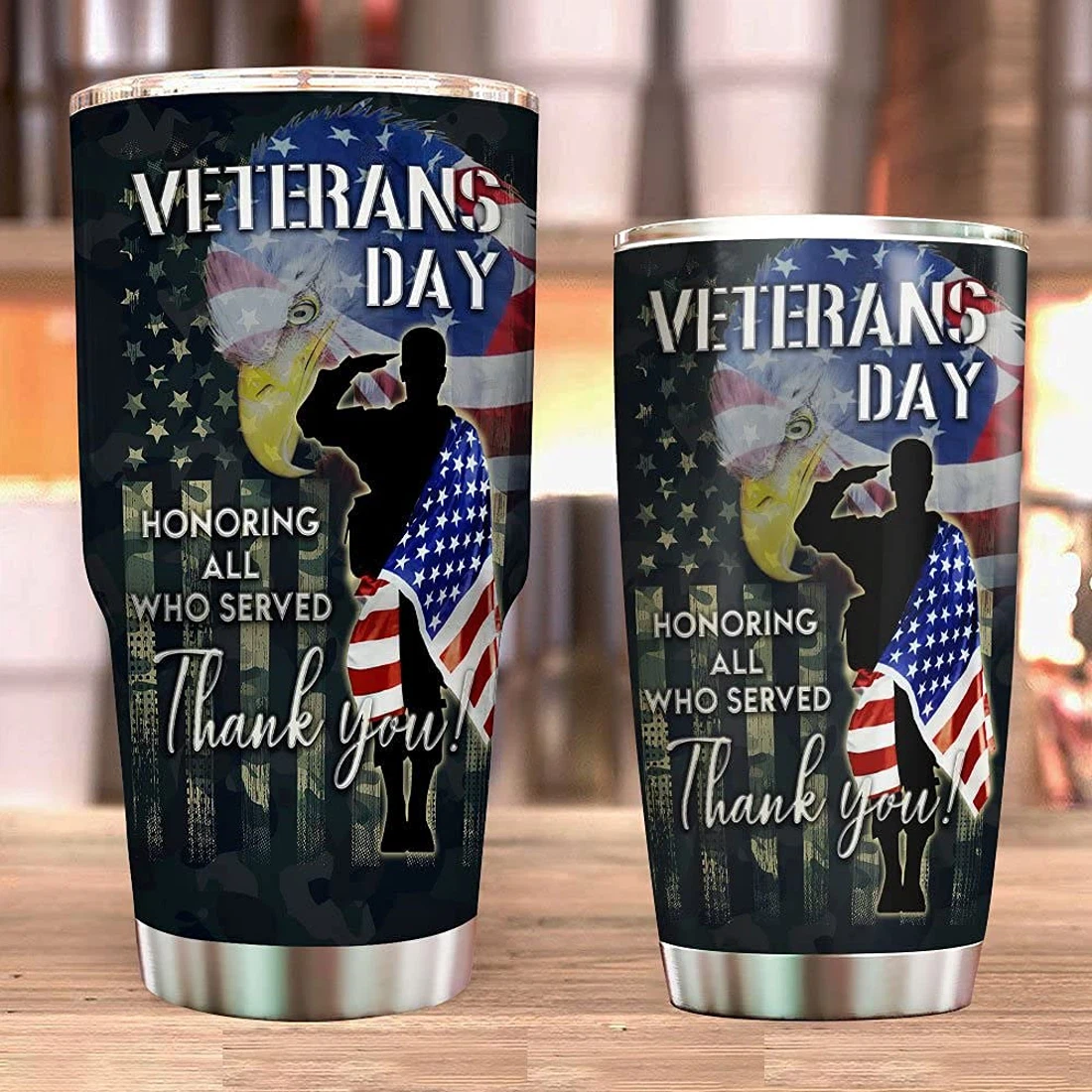 Personalized Veteran Day Gift - Veterans American Stainless Steel Tumbler