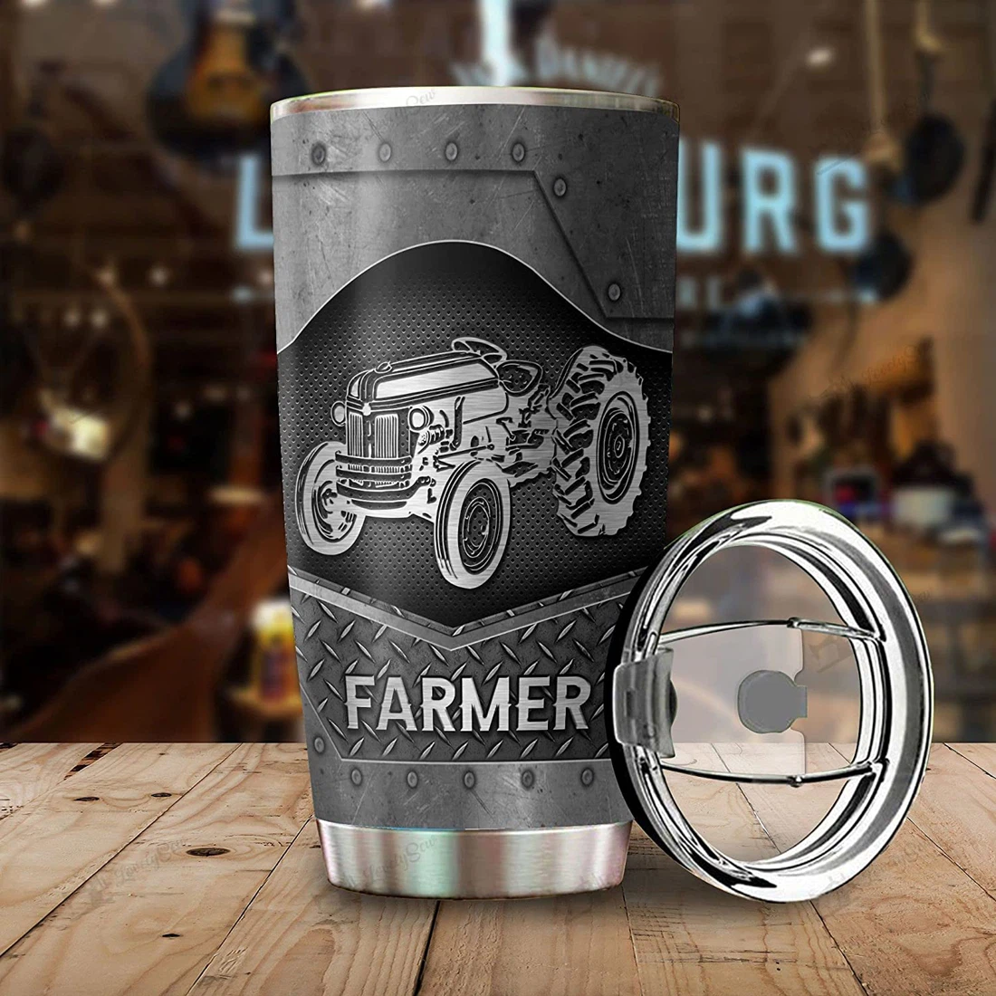 Personalized Tumblers 20oz, 30oz With Lid - Farmer Tractor Tumbler Cup with Lid,  Travel Coffee Mug ZDT2625