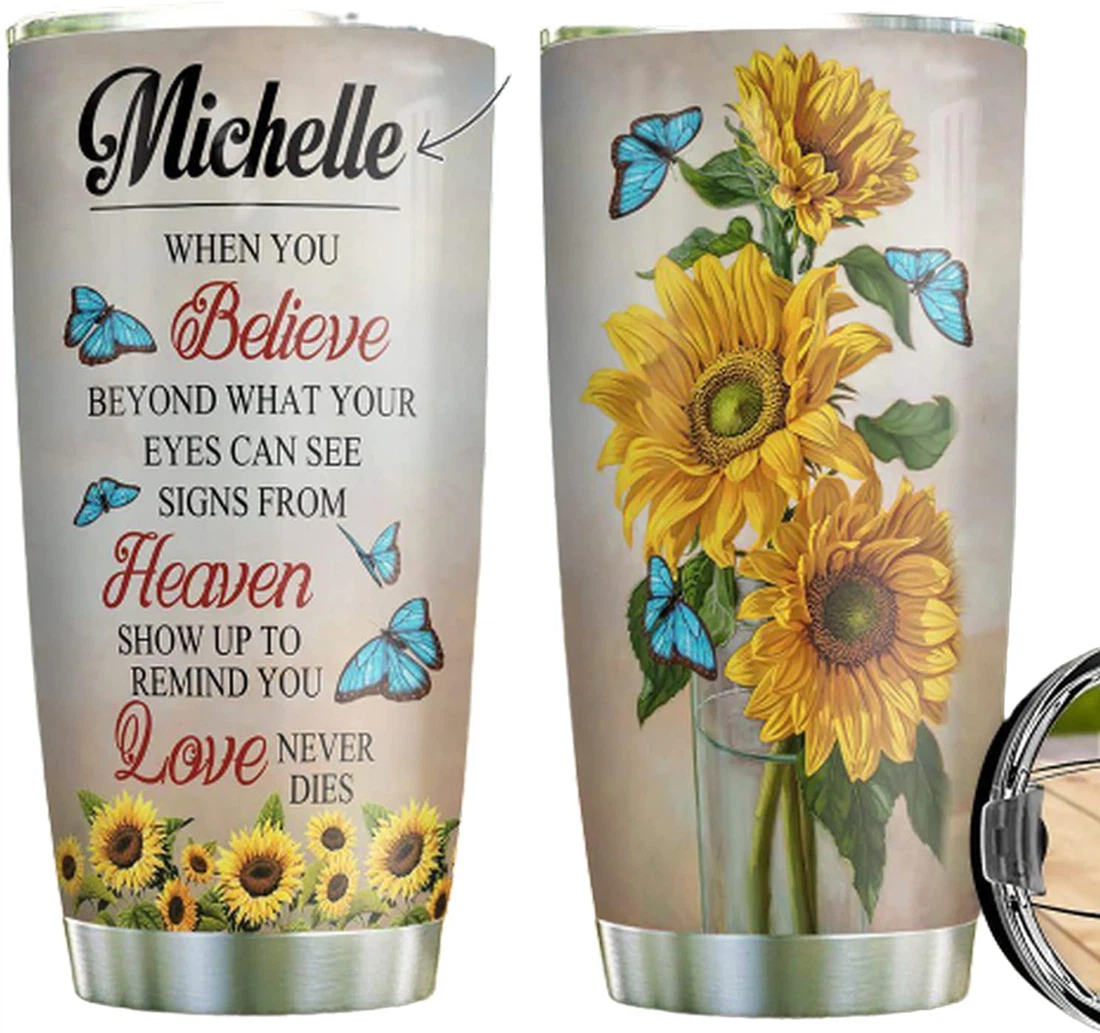 Personalized Tumblers 20oz, 30oz With Lid - Butterfly Tumbler Cup with Lid,  Travel Coffee Mug ZDT1611