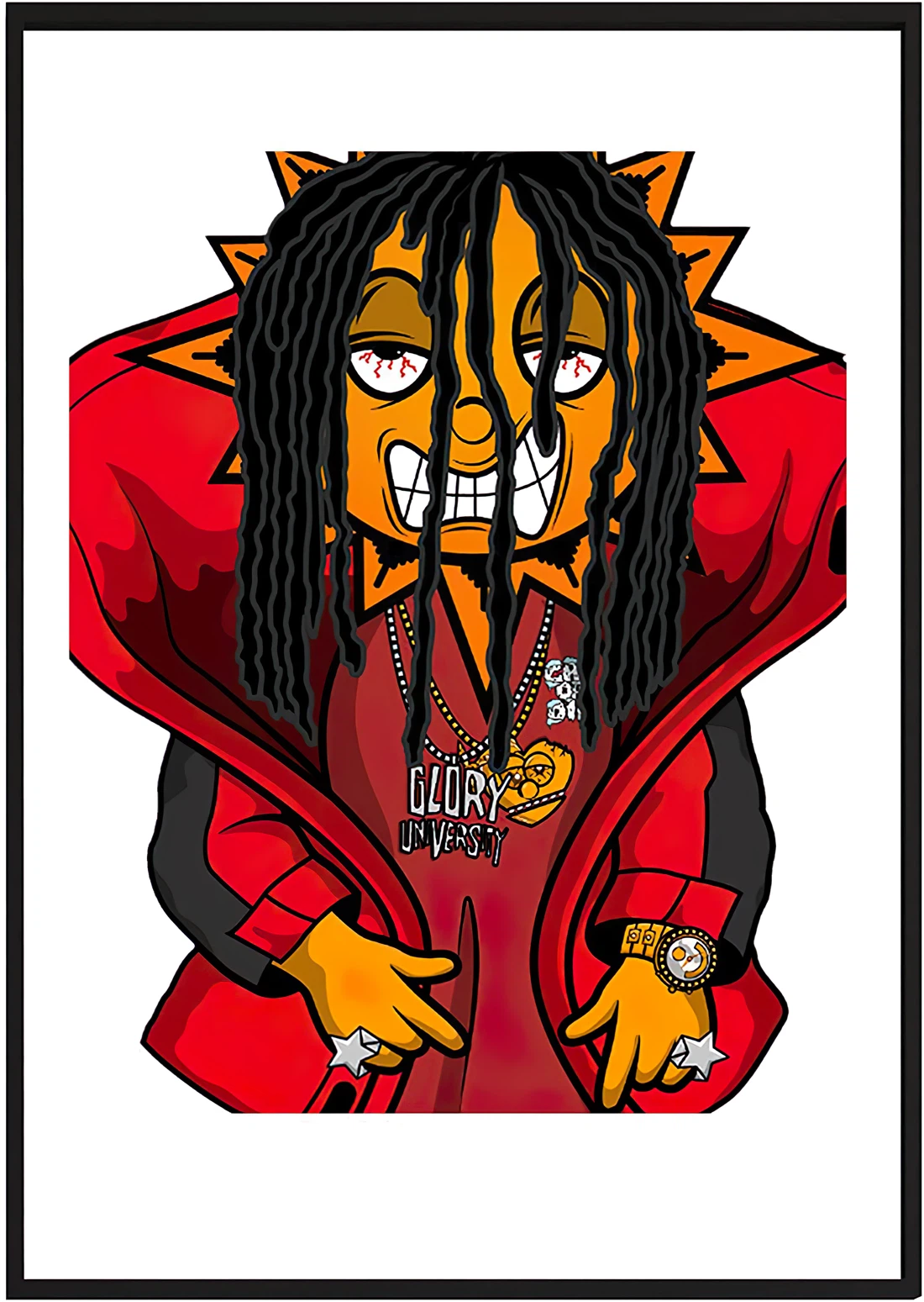 Framed Canvas - Chief Keef Glo Gang Chief Keef Glory Boys Known Deluxe Prints Quotes - Wall Art, Poster