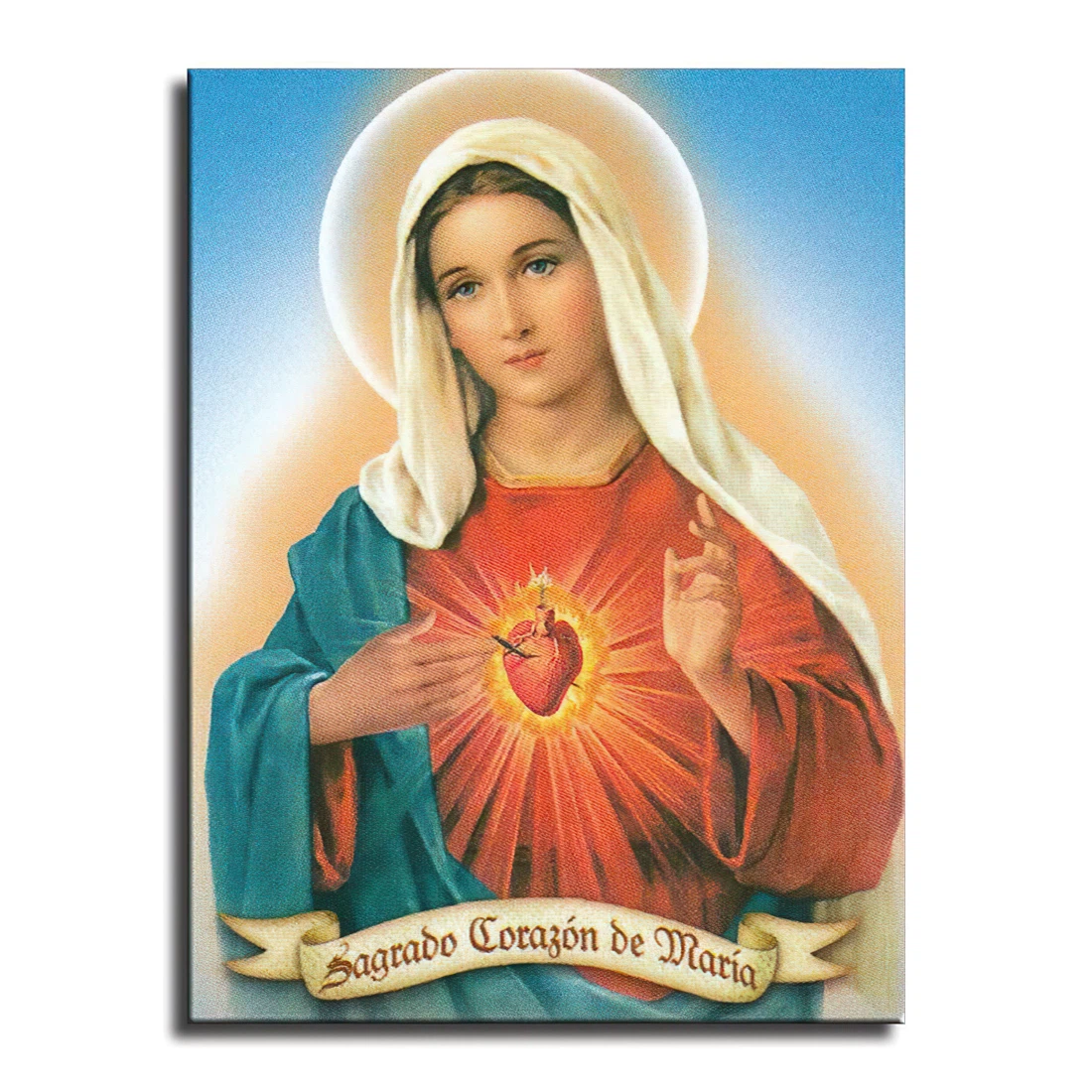 Framed Canvas - Sacred Heart Of Mary Room Immaculate Conception Of Mary Mural - Wall Art, Poster