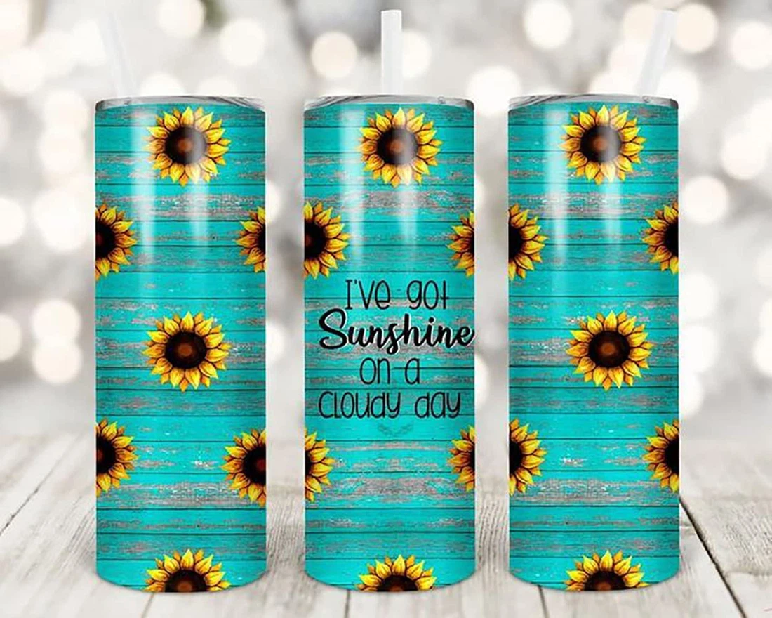 Personalized Name I Have Got Sunshine On A Cloudy Tumbler 17oz With Lid And Straw