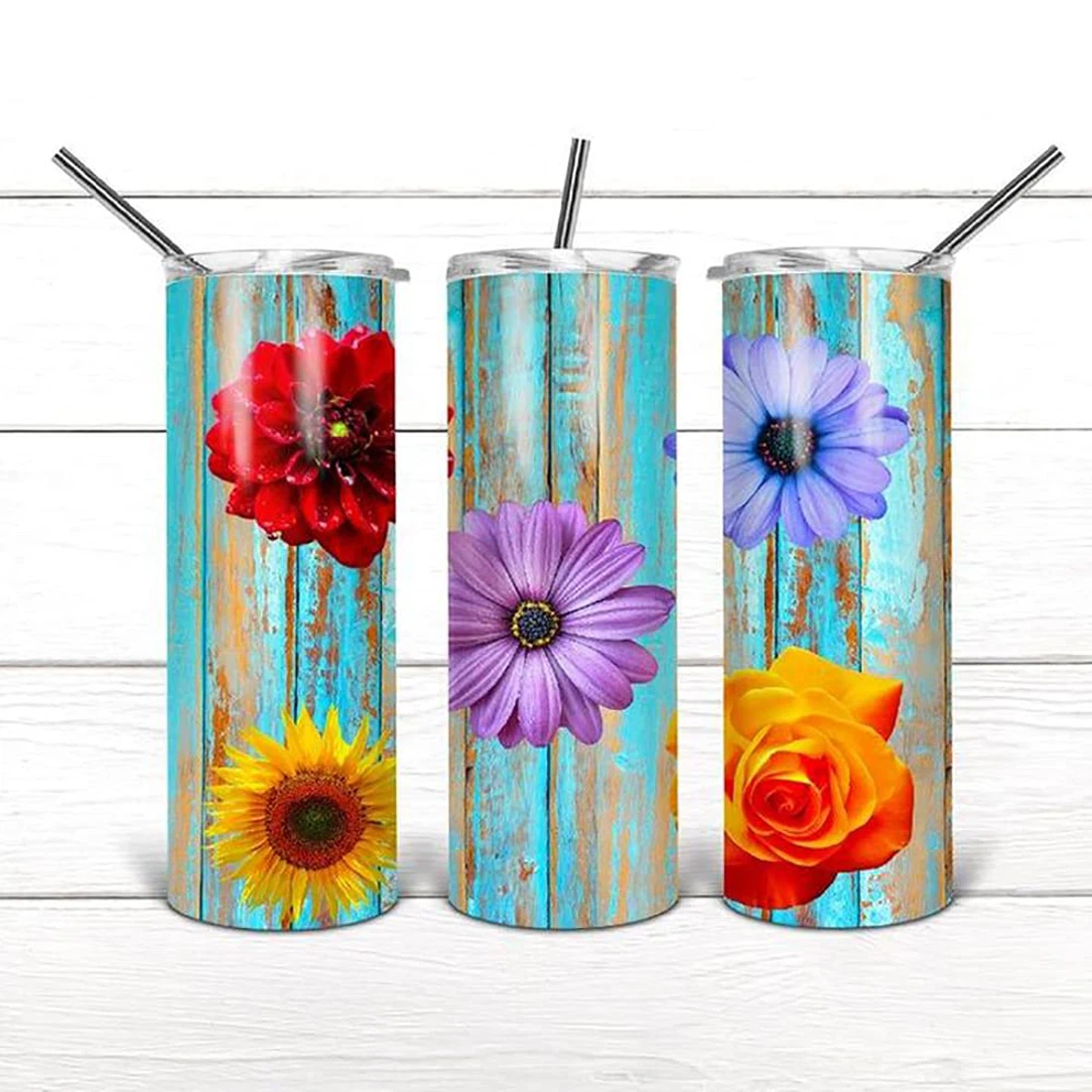 Personalized Name Flower Simple Choice Beautiful  Tumbler 17oz With Lid And Straw