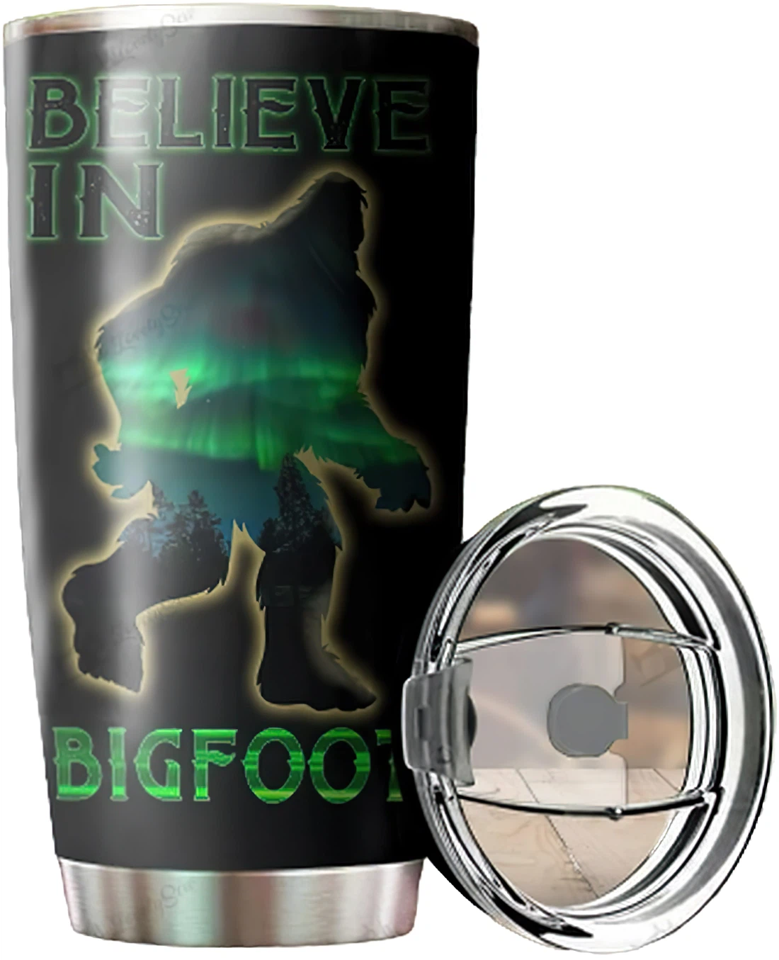 Personalized Bigfoot Tumblers 20oz, 30oz With Lid -   Travel Coffee Mug