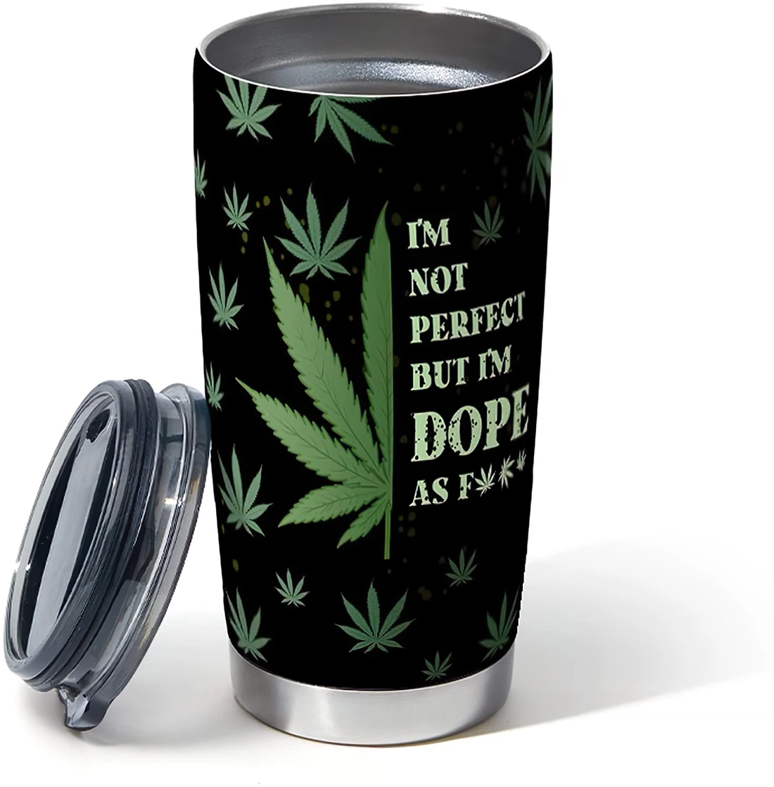 Personalized Tumblers I’M Not Perfect But I’M Dope As Tumbler Cup 20oz, 30oz With Lid - Travel Coffee Mug