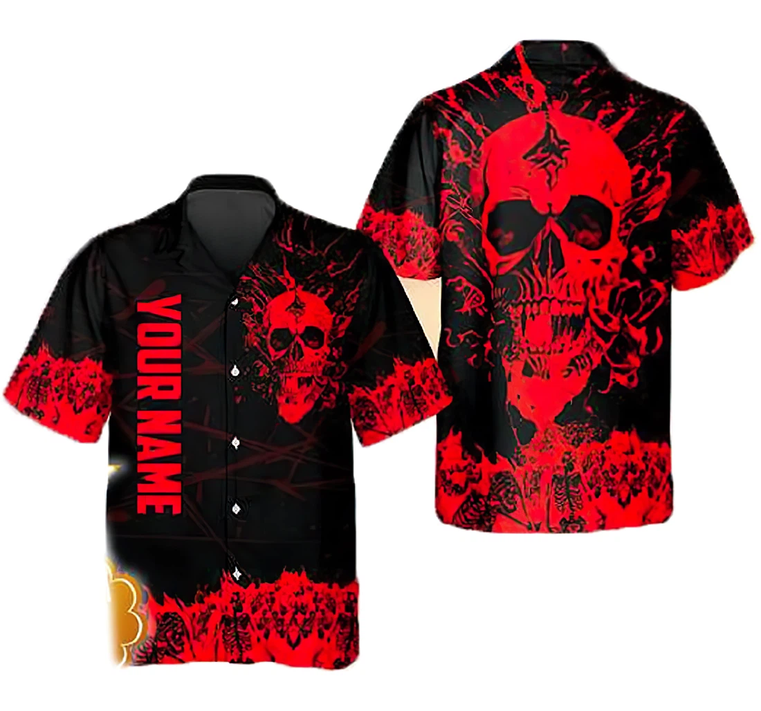 Personalized Ghost Blood Skull Shirts Gift And White - 3D Printed T-shirt