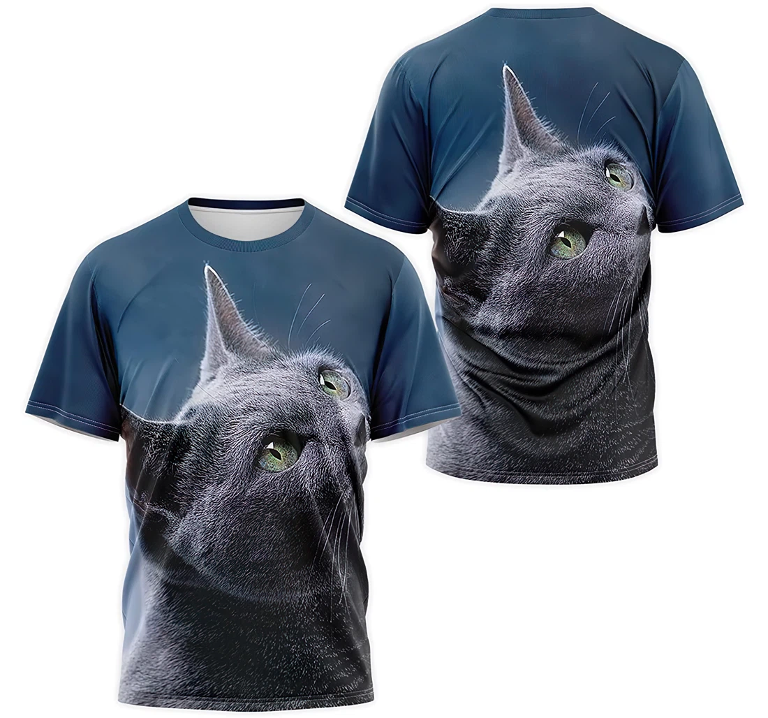 T-Shirt, Hoodie - British Shorthair Cat Face 3D Printed