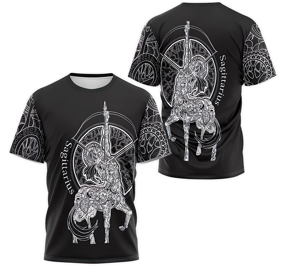 T-Shirt, Hoodie - Zodiac Sagittarius Mandala Pattern 3D Printed