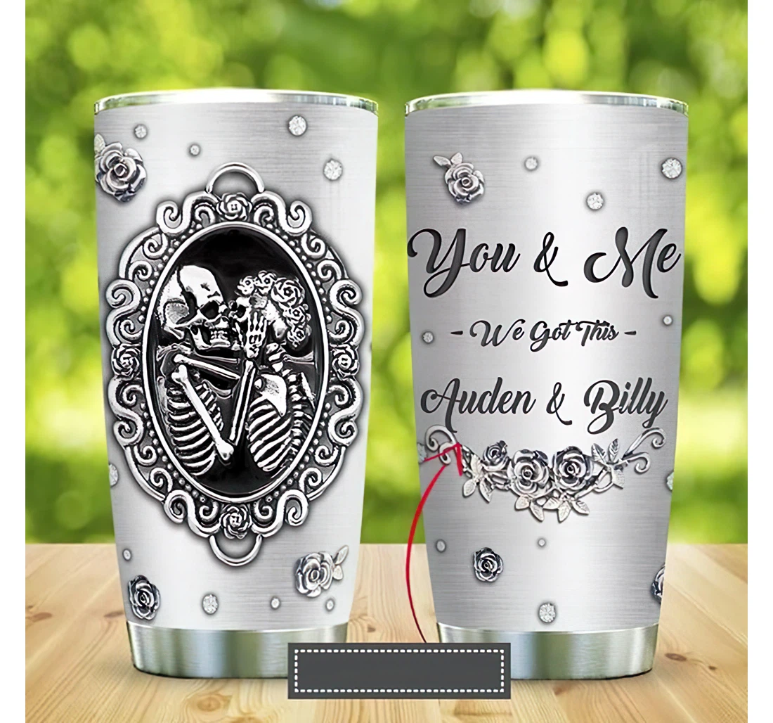 Personalized Name Our Lady Mother Mary With Angels Or Home Outdoor Office School Tumbler 20 - 30oz With Lid, Travel Coffee Mug