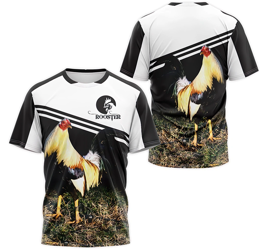 T-Shirt, Hoodie - Rooster Chicken Field 7 3D Printed