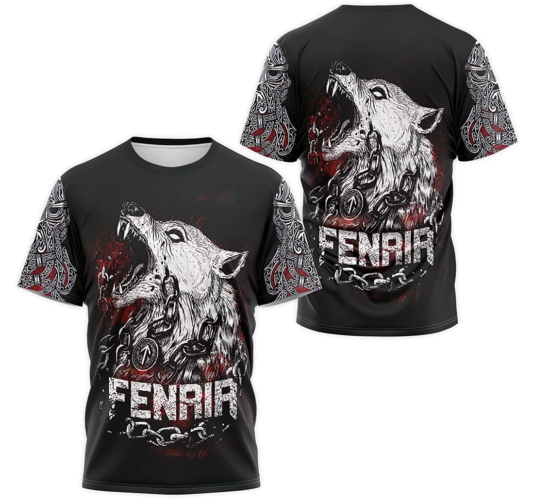 T-Shirt, Hoodie - Fenrir Odin Norse Mythology 3D Printed