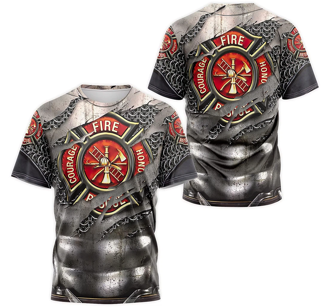 T-Shirt, Hoodie - Armor Firefighter Knights Templar Costume 3D Printed