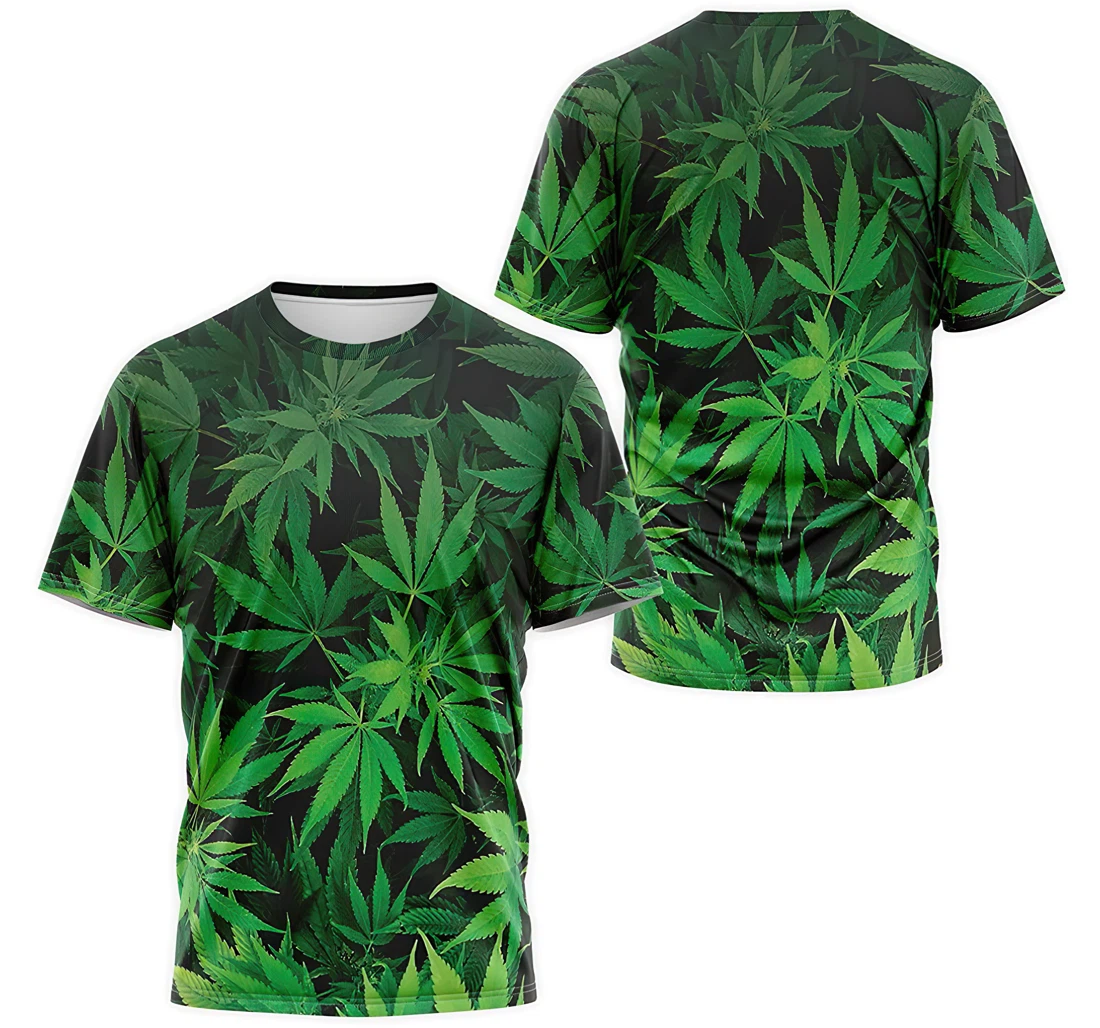 T-Shirt, Hoodie - Weed Cannabis Tropical Pattern 3D Printed