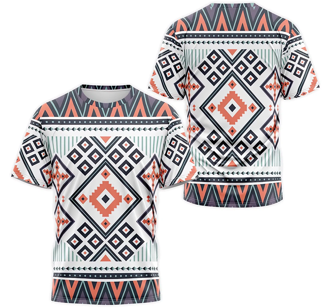 T-Shirt, Hoodie - Native American Geometric Aztec Indians Tribal Seamless Pattern 8 3D Printed