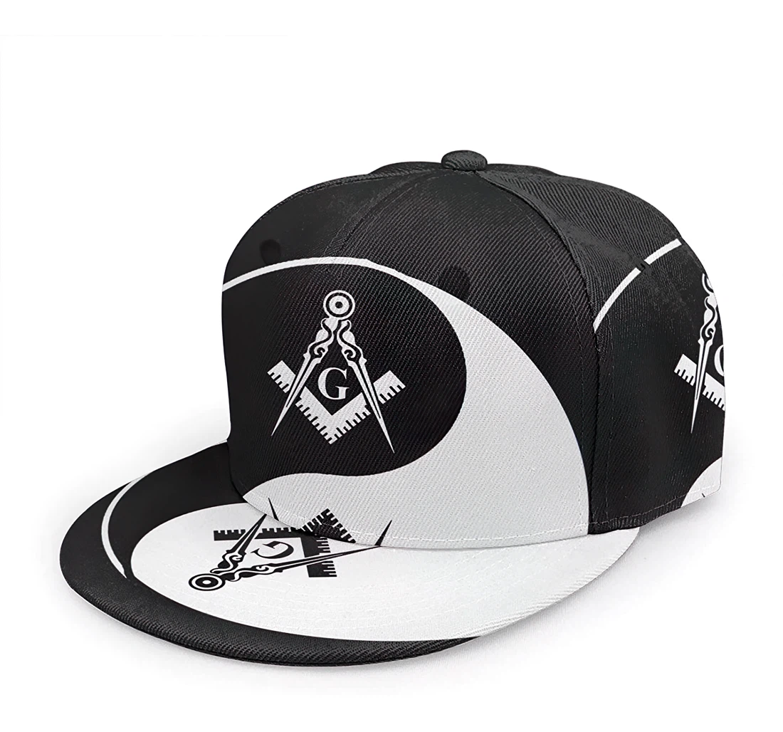 Freemason Snapback Flat Bill Hip Hop Hats Unisex Snapback, Classic Baseball Cap