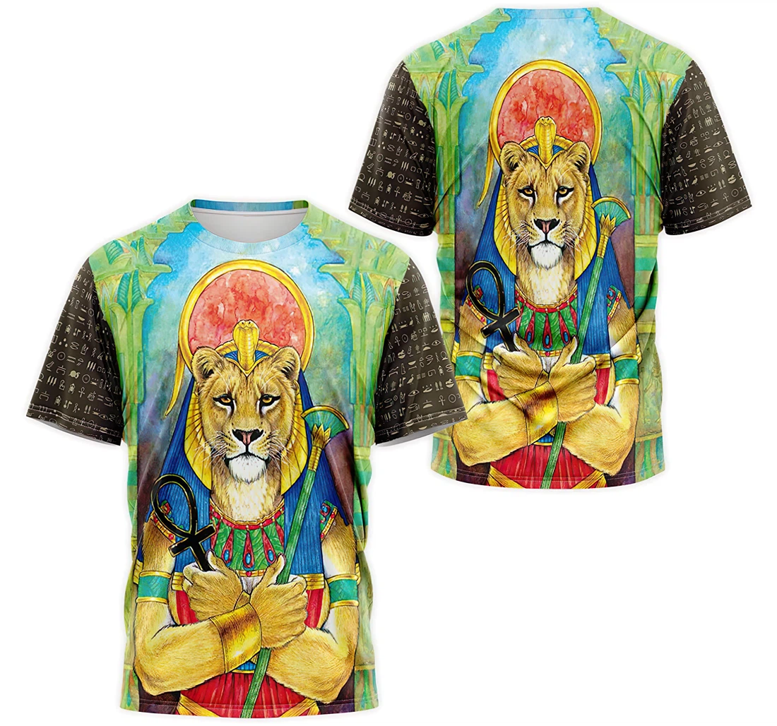 T-Shirt, Hoodie - Ancient Egyptian God Sekhmet Colorful 3D Printed