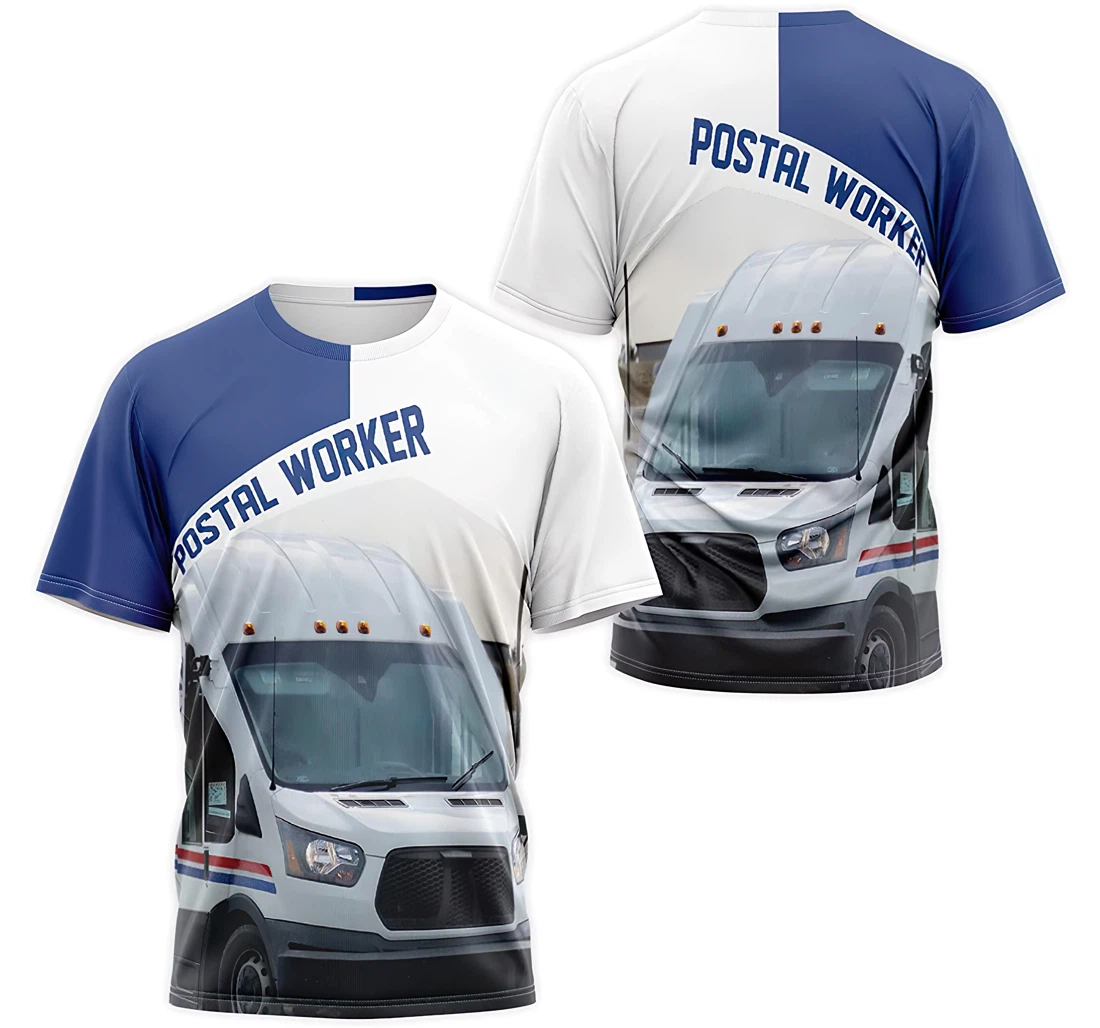 T-Shirt, Hoodie - Postal Worker Car 3D Printed