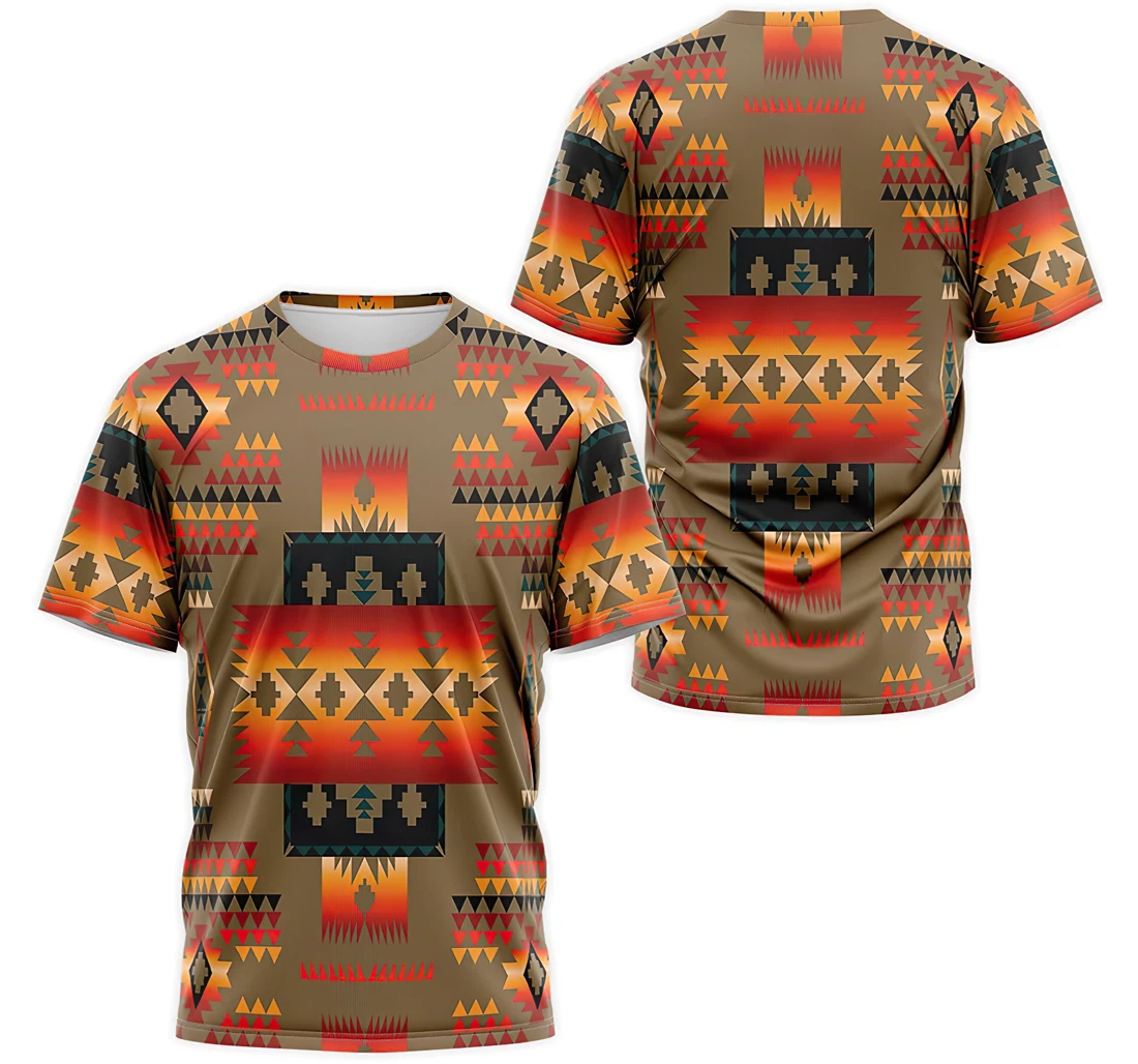 T-Shirt, Hoodie - Native American Geometric Aztec Indians Tribal Seamless Pattern 5 3D Printed