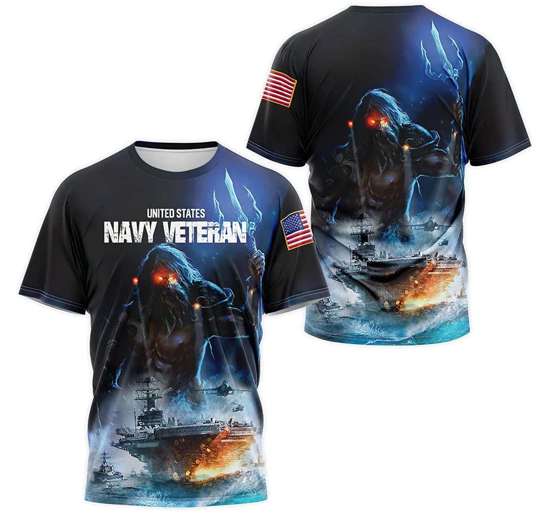 T-Shirt, Hoodie - US Navy Veteran Aircraft Carrier 2 3D Printed