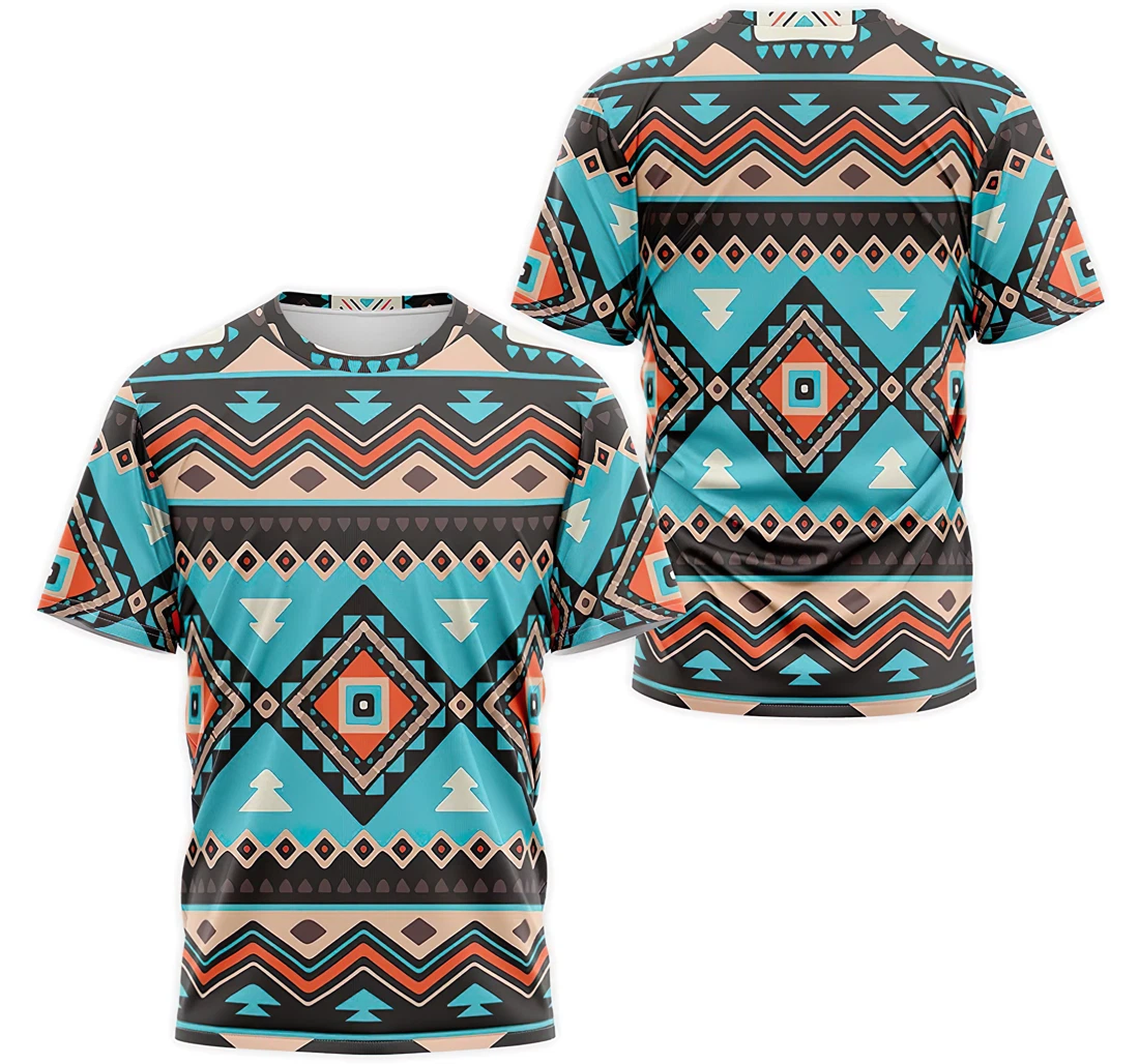 T-Shirt, Hoodie - Native American Geometric Aztec Indians Tribal Seamless Pattern 9 3D Printed