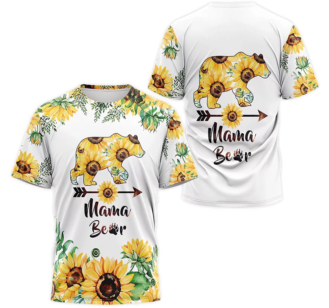 T-Shirt, Hoodie - Mama Bear Arrow Sunflower Tropical 3D Printed