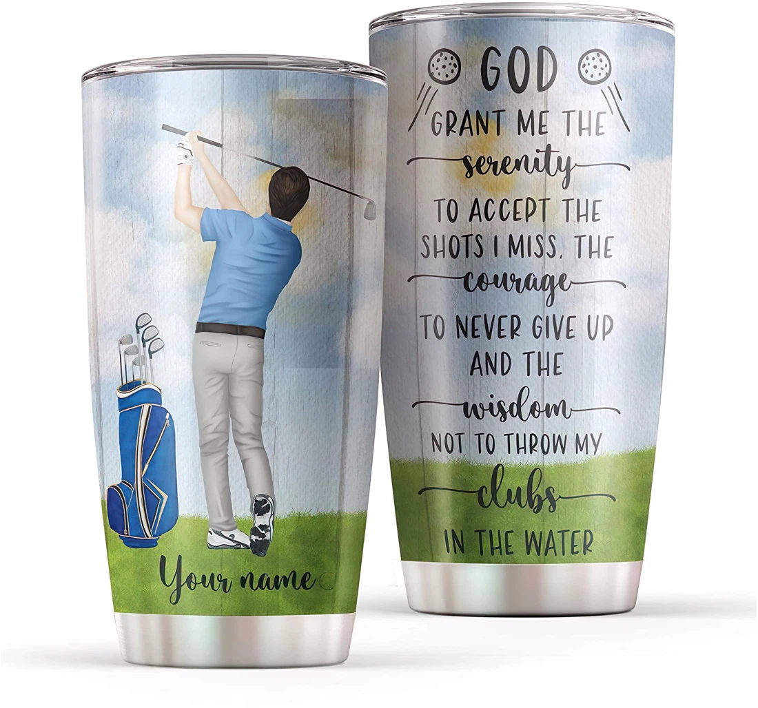 God Grant Me The Serenity To Accept The Shots I Miss Gift Yourself Your Friends Golf Lover Friends Customized Personalized 20oz