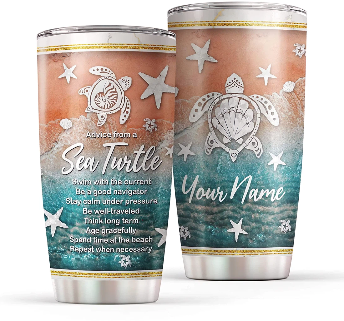 Advice From A Sea Turtle Stay Calm Under Pressure Be Well Traveled Gift Your Friends Your Bestie Your Relatives Your Turtle Mug