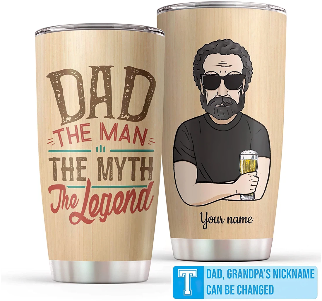 Beer Dad The Man The Myth The Legend Gift Your Dad Beer Dad Your Grandpa Amazing Papa Father's Day From Daughter And Son Steel