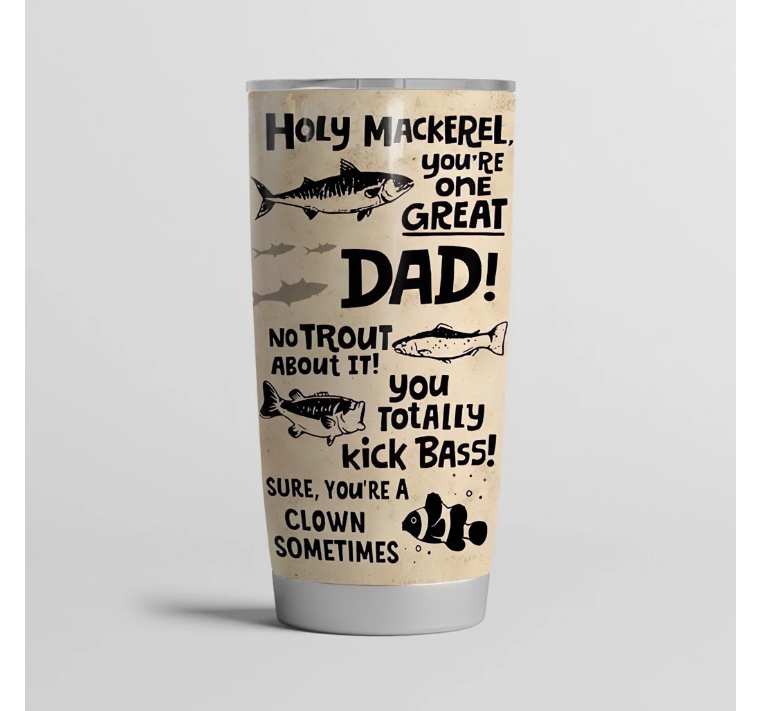 You're One Great Dad No Trout About It You Totally Kick Bass Gift Your Dad Amazing Papa Father's Day Customized Personalized