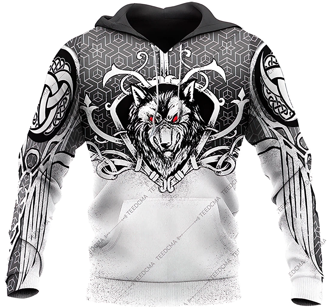 Viking Wolf And Guard Up Lightweight Premium Sportwear Up - 3D Printed Hoodie, Sweatshirt