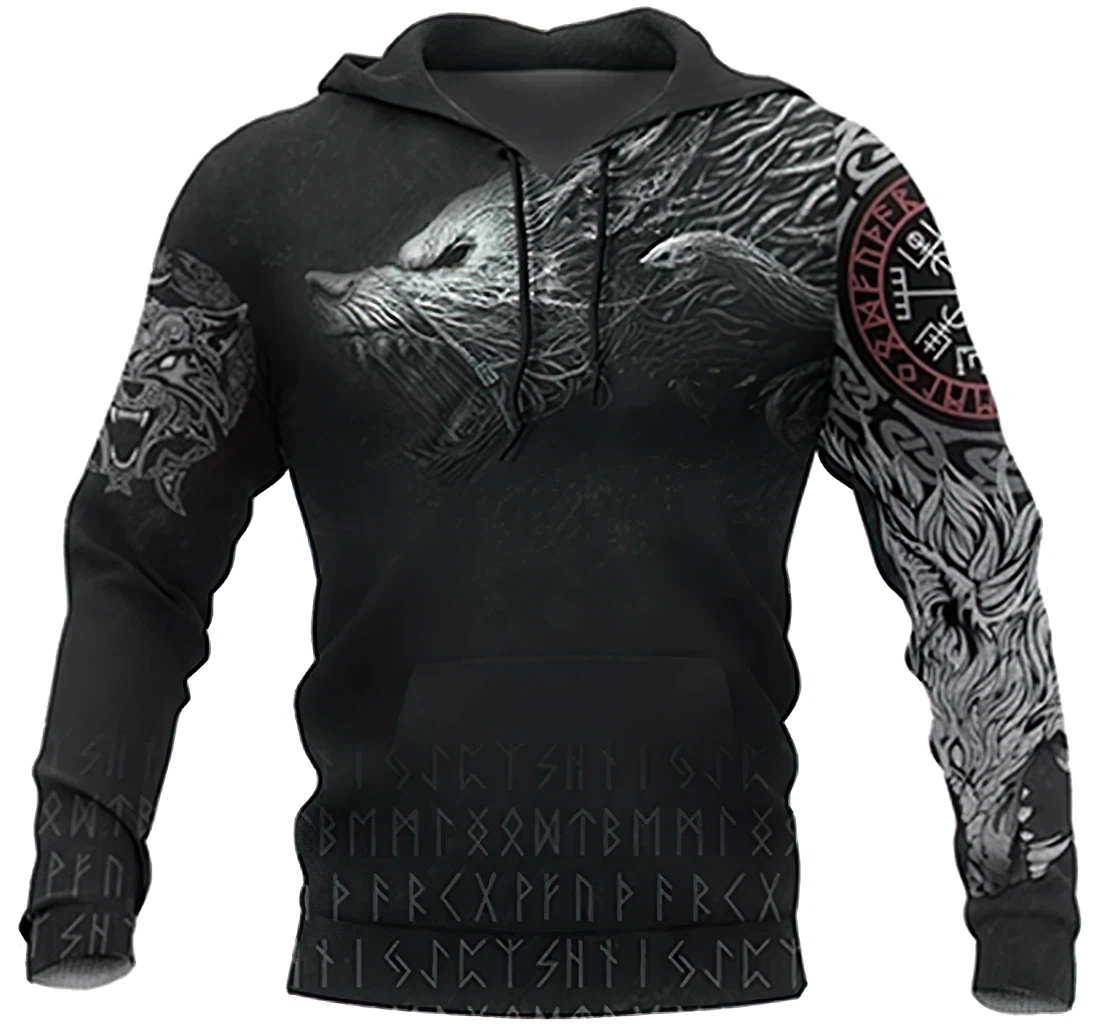 Viking Fenrir Warrior Tattoo Tattoo Lightweight Premium Sportwear Up - 3D Printed Hoodie, Sweatshirt