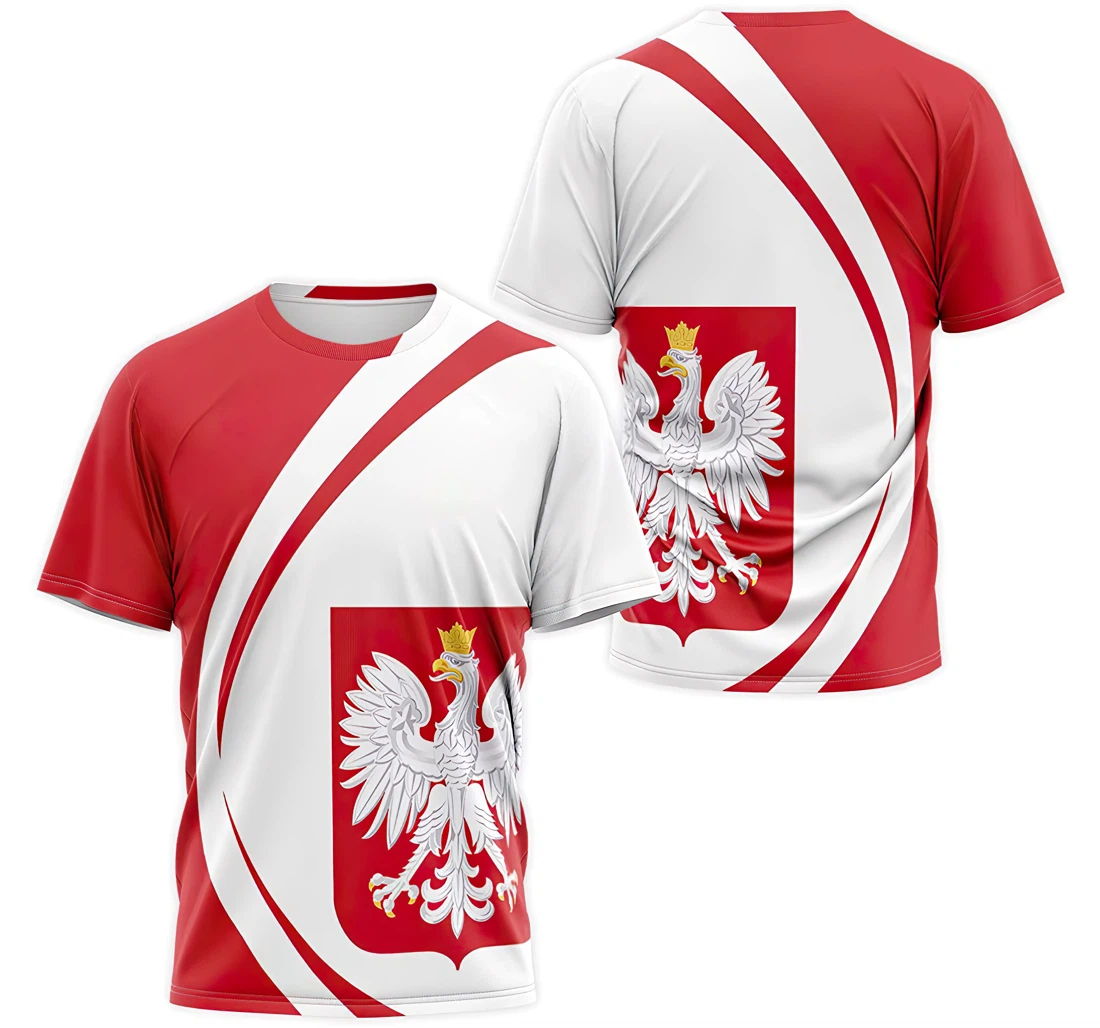 T-Shirt, Hoodie - Polish Coat Of Arms Poland Eagle Flag 3D Printed