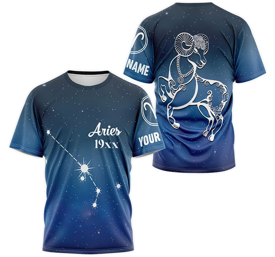 T-Shirt, Hoodie - Cusom Name Zodiac Aries 3D Printed