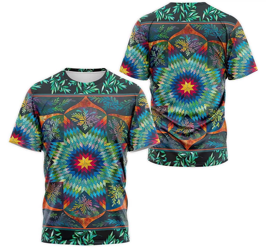 T-Shirt, Hoodie - Multicolor Flower Leaves Mandala 3D Printed