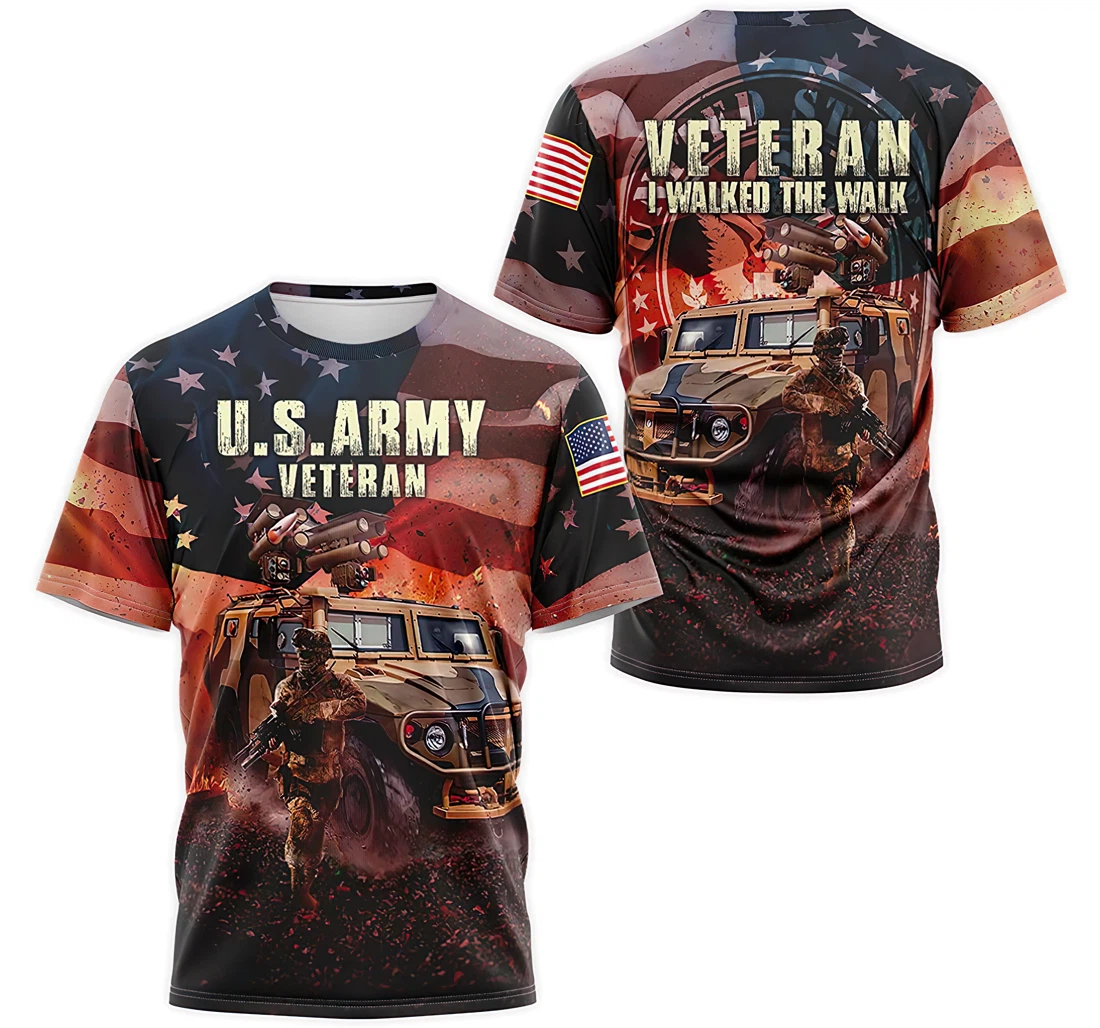 T-Shirt, Hoodie - US Army Veteran I Walked The Walk Soldier 3D Printed