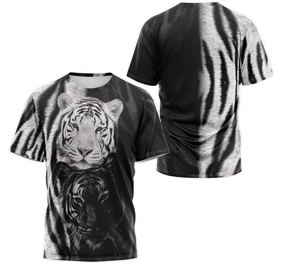 T-Shirt, Hoodie - White Tiger Couple 3D Printed