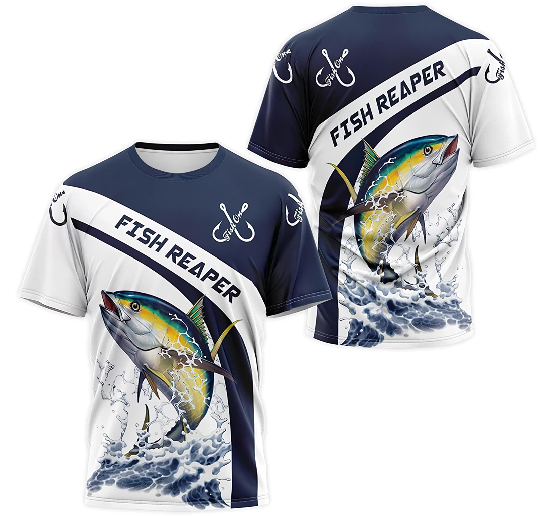 T-Shirt, Hoodie - Yellowfin Tuna Fish On Reaper Fishing 3D Printed